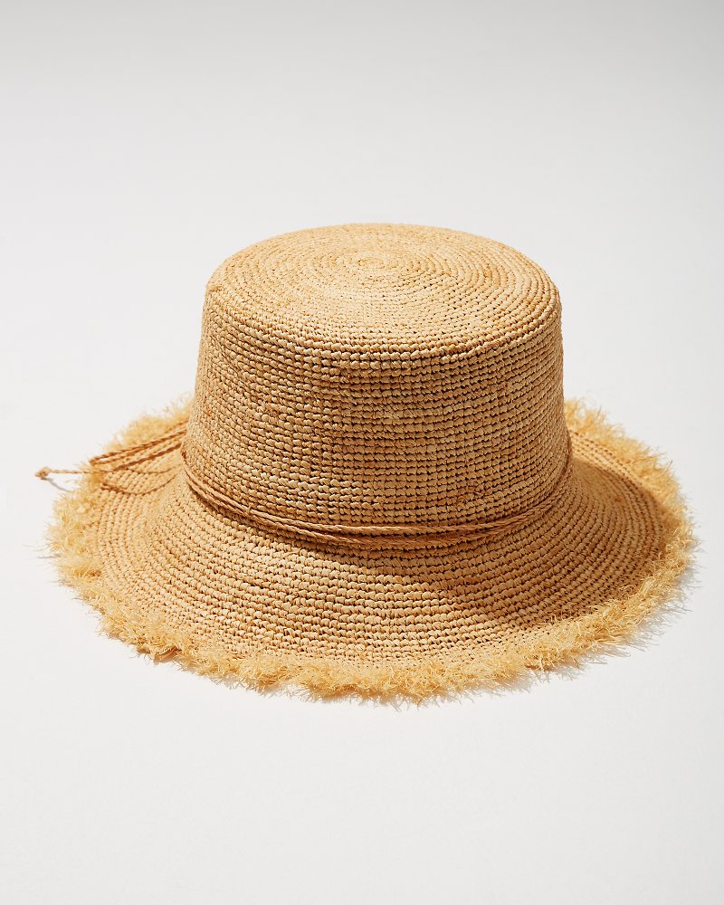 Raffia Packable Bucket Hat Natural | Tommy Bahama Essential - Raffia Packable Bucket Hat