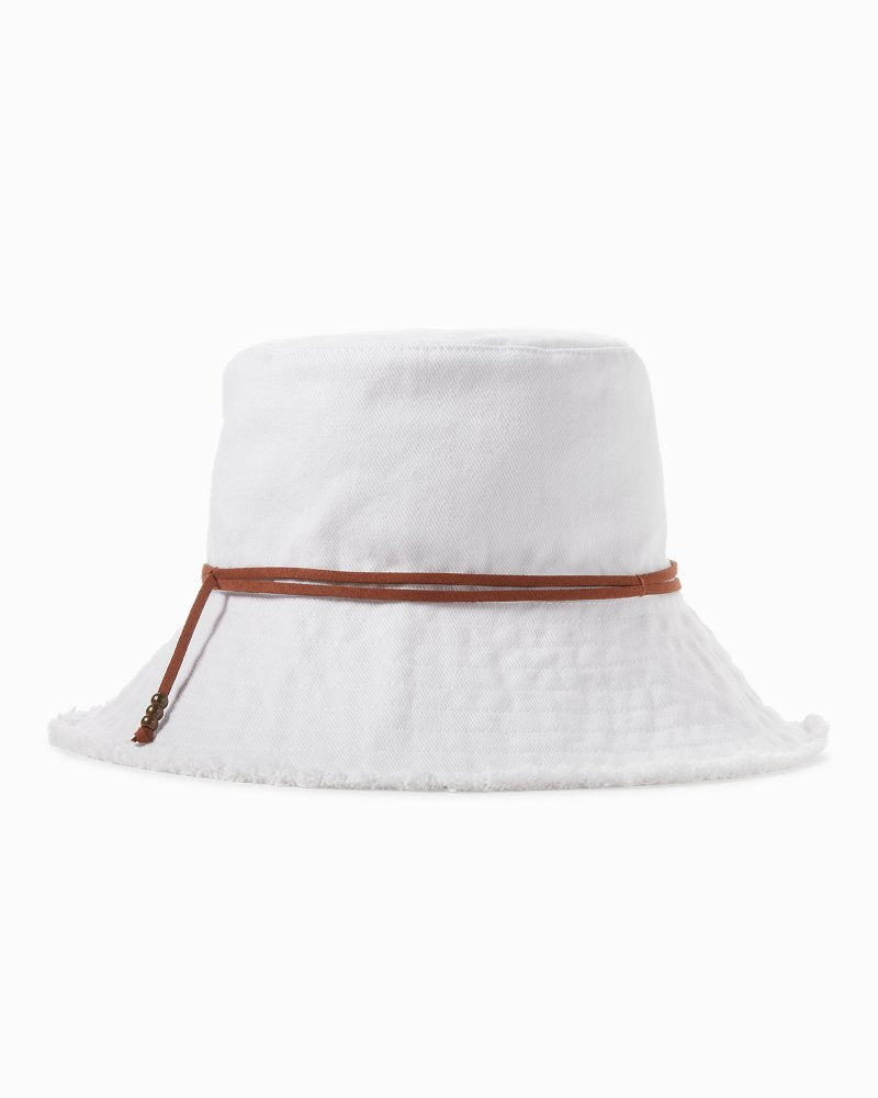 Fringed Bucket Hat White | Tommy Bahama Sale - Fringed Bucket Hat