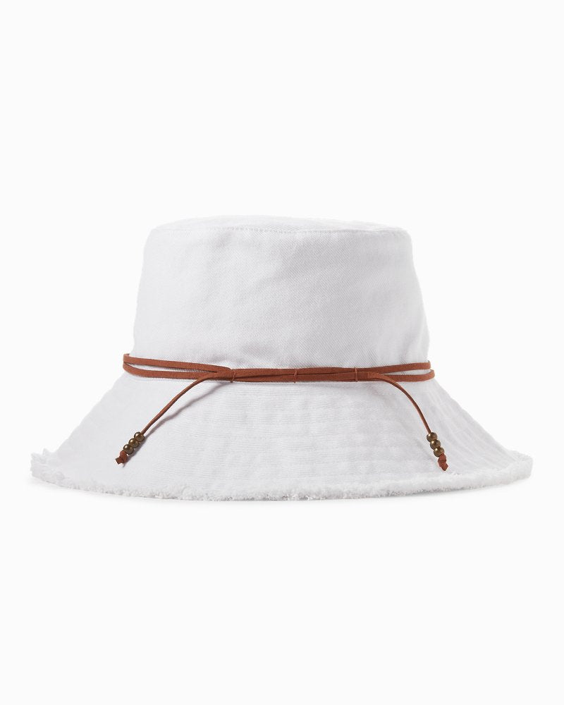 Fringed Bucket Hat White | Tommy Bahama Sale - Fringed Bucket Hat