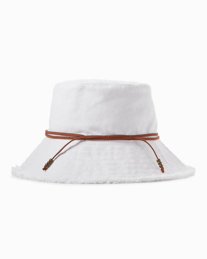 Fringed Bucket Hat White | Tommy Bahama Sale - Fringed Bucket Hat