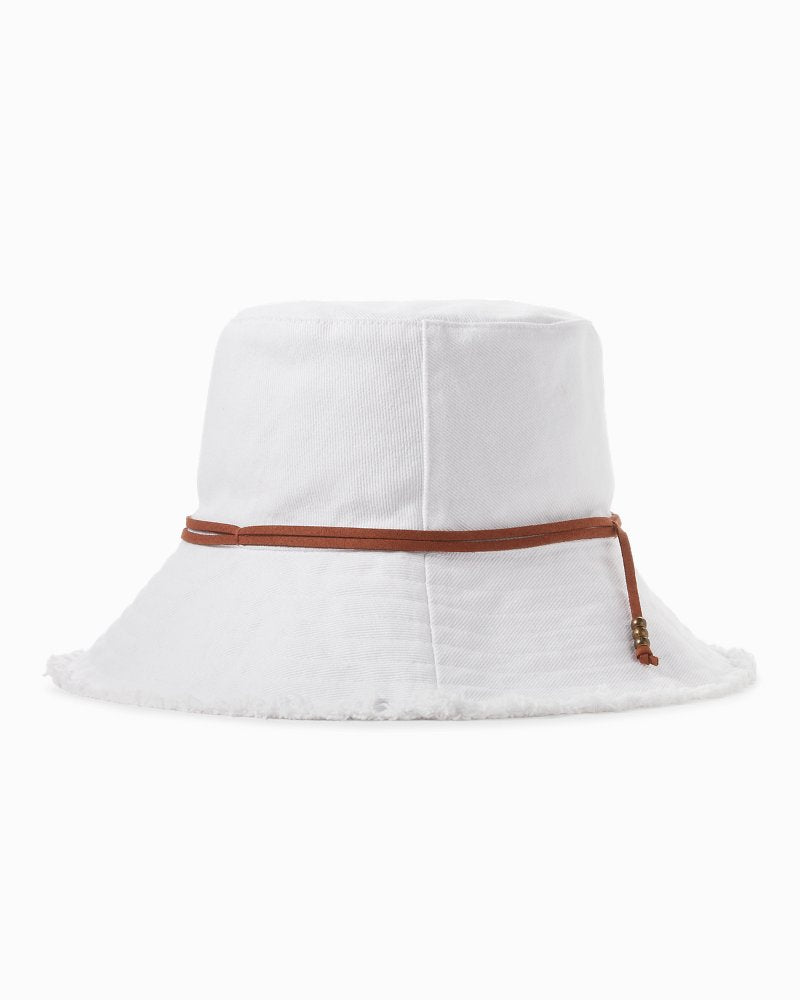 Fringed Bucket Hat White | Tommy Bahama Sale - Fringed Bucket Hat