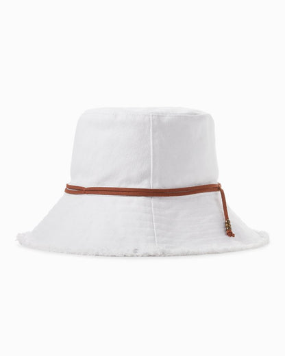 Fringed Bucket Hat White | Tommy Bahama Sale - Fringed Bucket Hat
