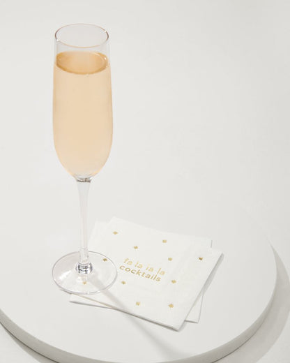 Fa-La-La Cocktail Napkins White | Tommy Bahama Recommended - Fa-La-La Cocktail Napkins