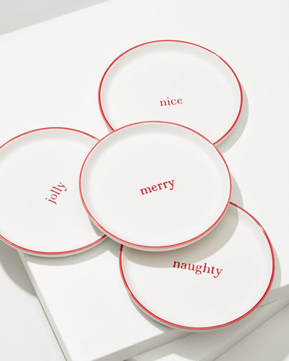 Holiday Appetizer Plates—Set of 4 Red | Tommy Bahama New - Holiday Appetizer Plates—Set of 4