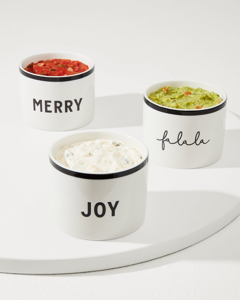 Ceramic Holiday Dip Bowls—Set of 3 White | Tommy Bahama Best Price - Ceramic Holiday Dip Bowls—Set of 3