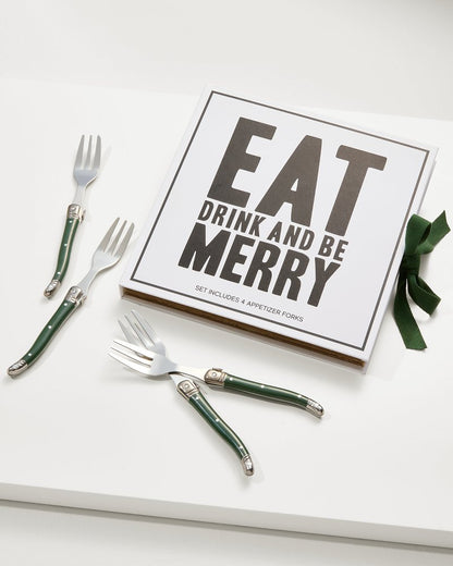 Eat, Drink & Be Merry Appetizer Fork Set Green | Tommy Bahama Hot Sale - Eat, Drink & Be Merry Appetizer Fork Set