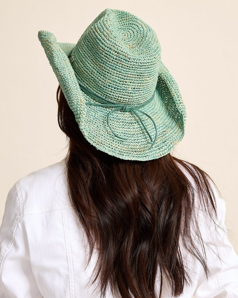 Lai Raffia Cowboy Hat Sea Green | Tommy Bahama Great Value - Lai Raffia Cowboy Hat