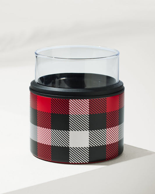 Asobu® On the Rocks Glass & Kuzie - Plaid Red | Tommy Bahama Deals - Asobu® On the Rocks Glass & Kuzie - Plaid