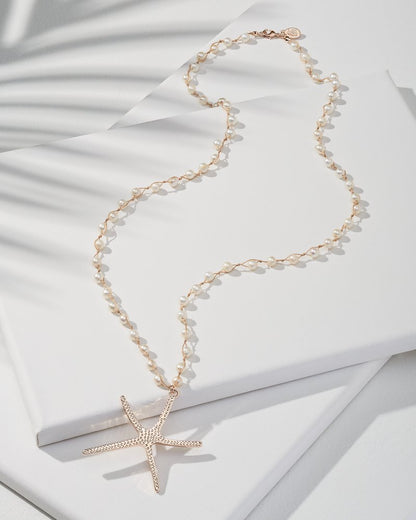 Island Essence Rose Gold Starfish Pendant Necklace Rose Gold | Tommy Bahama Value - Island Essence Rose Gold Starfish Pendant Necklace