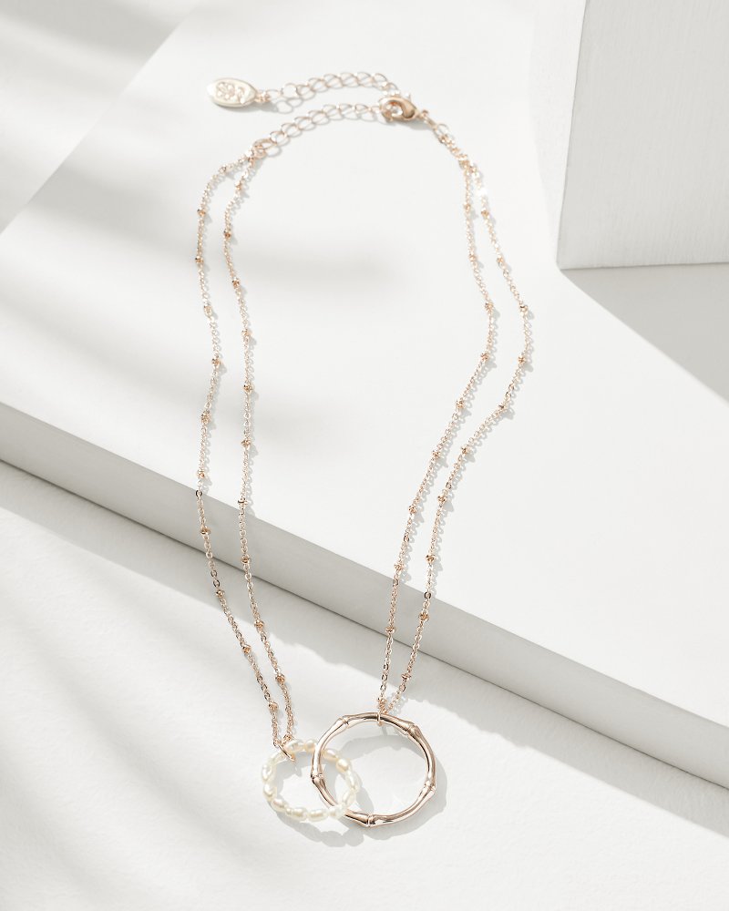 Island Essence Rose Gold Double-Loop Necklace Rose Gold | Tommy Bahama Everyday - Island Essence Rose Gold Double-Loop Necklace