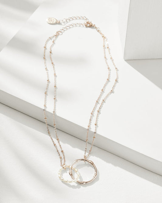 Island Essence Rose Gold Double-Loop Necklace Rose Gold | Tommy Bahama Everyday - Island Essence Rose Gold Double-Loop Necklace