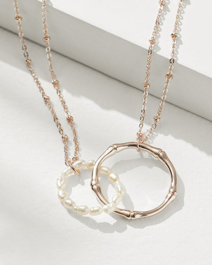 Island Essence Rose Gold Double-Loop Necklace Rose Gold | Tommy Bahama Everyday - Island Essence Rose Gold Double-Loop Necklace