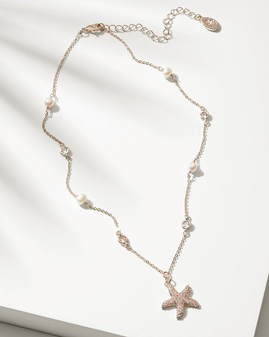 Island Essence Rose Gold Starfish Pearl Necklace Rose Gold | Tommy Bahama Classic - Island Essence Rose Gold Starfish Pearl Necklace