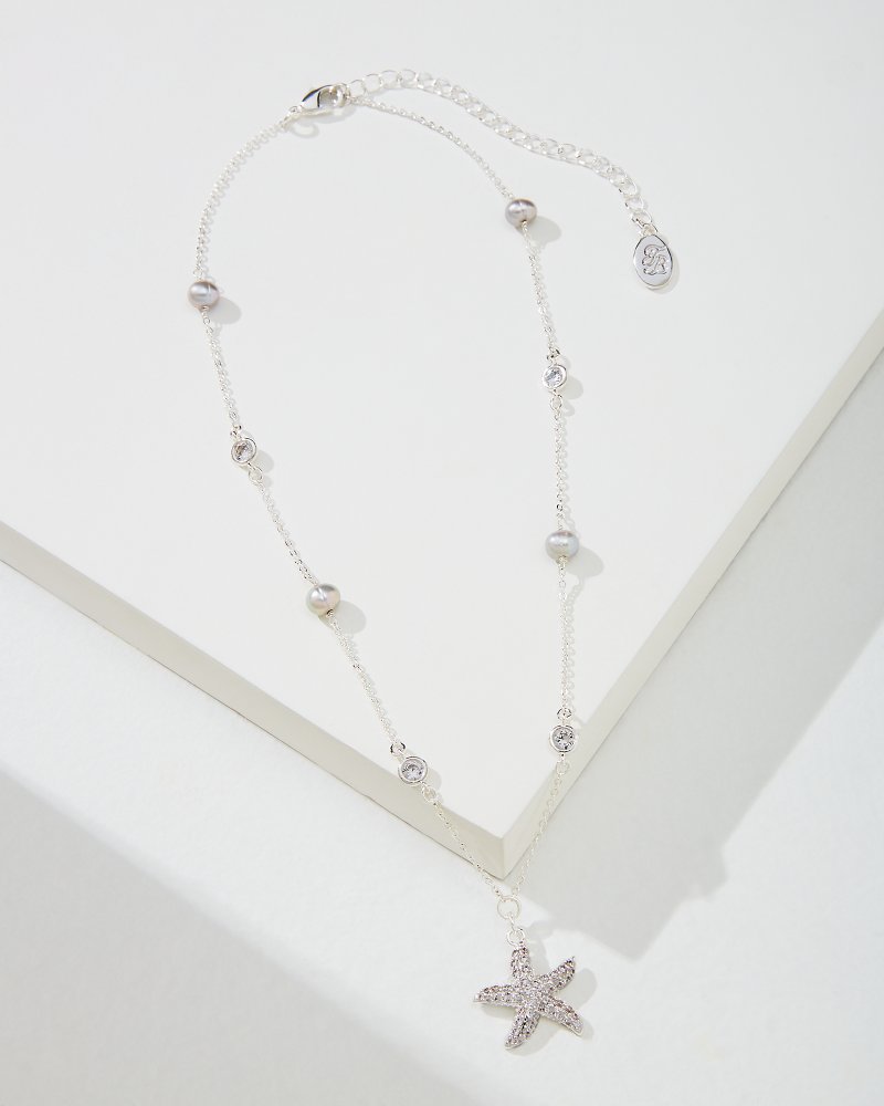 Island Essence Silver Starfish Pearl Necklace Silver | Tommy Bahama Best Price - Island Essence Silver Starfish Pearl Necklace