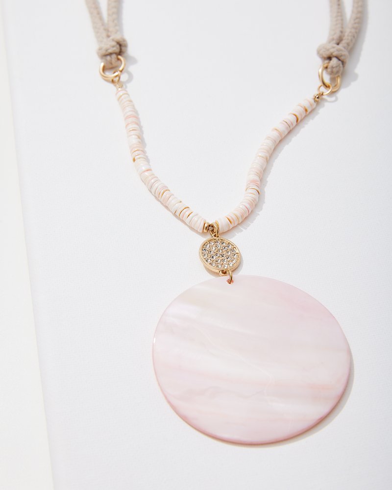 Sanibel Island Large Mother-of-Pearl Pendant Necklace Pink | Tommy Bahama Deals - Sanibel Island Large Mother-of-Pearl Pendant Necklace