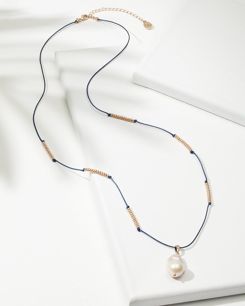 Indigo Bay Freshwater Pearl Pendant Necklace Navy | Tommy Bahama Discount - Indigo Bay Freshwater Pearl Pendant Necklace