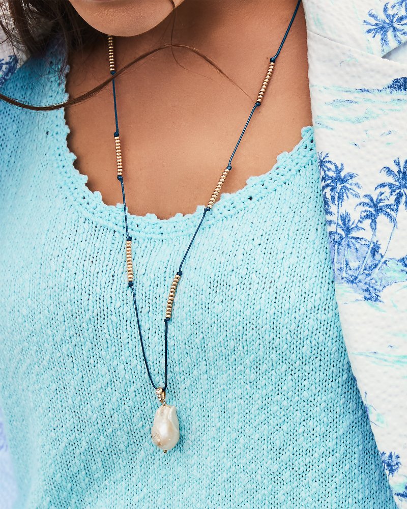 Indigo Bay Freshwater Pearl Pendant Necklace Navy | Tommy Bahama Discount - Indigo Bay Freshwater Pearl Pendant Necklace