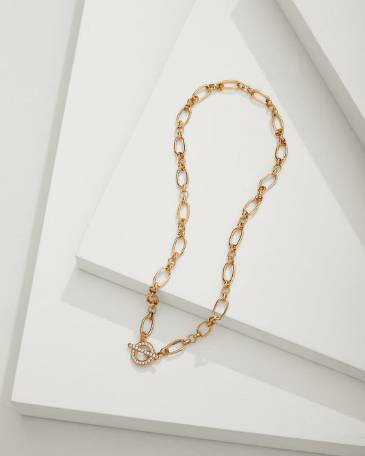 Sanibel Island Crystal Link Necklace Gold | Tommy Bahama Premium - Sanibel Island Crystal Link Necklace