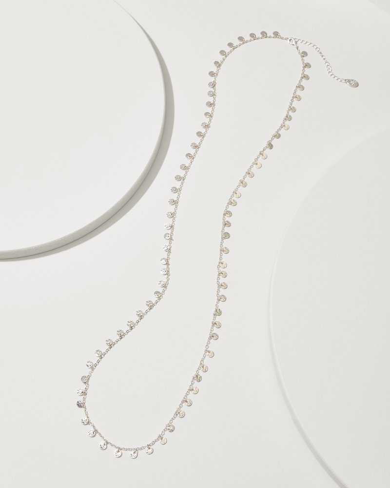 Marco Island Textured Disc Station Necklace Silver | Tommy Bahama Deals - Marco Island Textured Disc Station Necklace