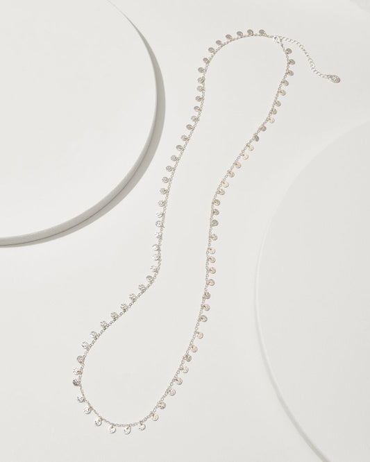 Marco Island Textured Disc Station Necklace Silver | Tommy Bahama Deals - Marco Island Textured Disc Station Necklace