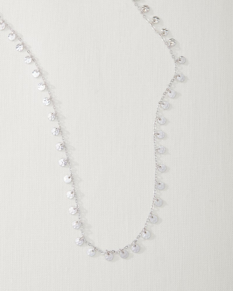 Marco Island Textured Disc Station Necklace Silver | Tommy Bahama Deals - Marco Island Textured Disc Station Necklace