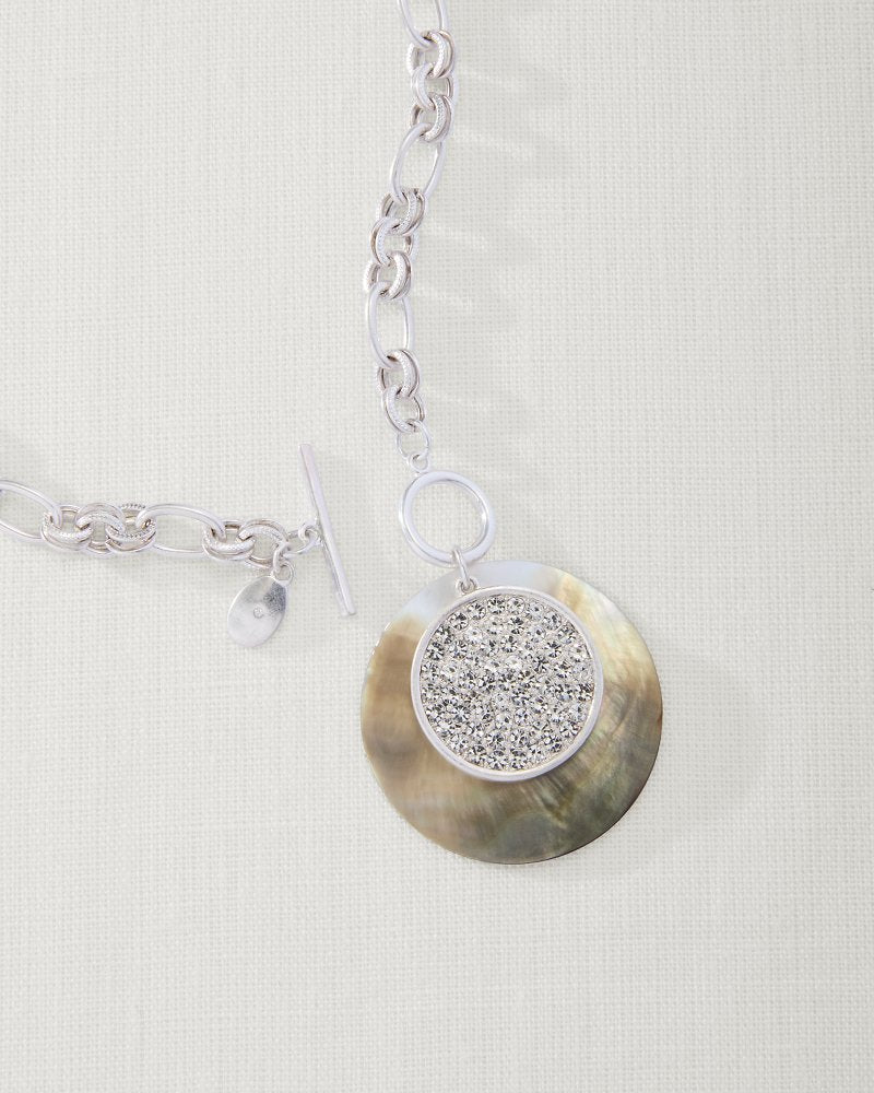 Marco Island Shell Pendant Necklace Silver | Tommy Bahama Quality - Marco Island Shell Pendant Necklace