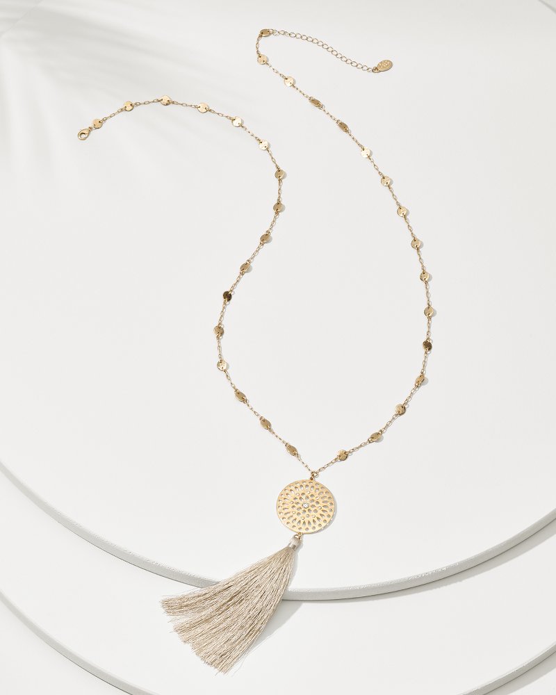 Madeira Tassel Pendant Necklace Gold | Tommy Bahama Essential - Madeira Tassel Pendant Necklace