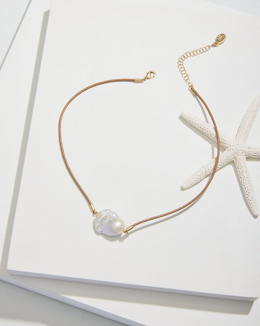 Indigo Shore Pearl Corded Pendant Necklace Gold | Tommy Bahama Recommended - Indigo Shore Pearl Corded Pendant Necklace