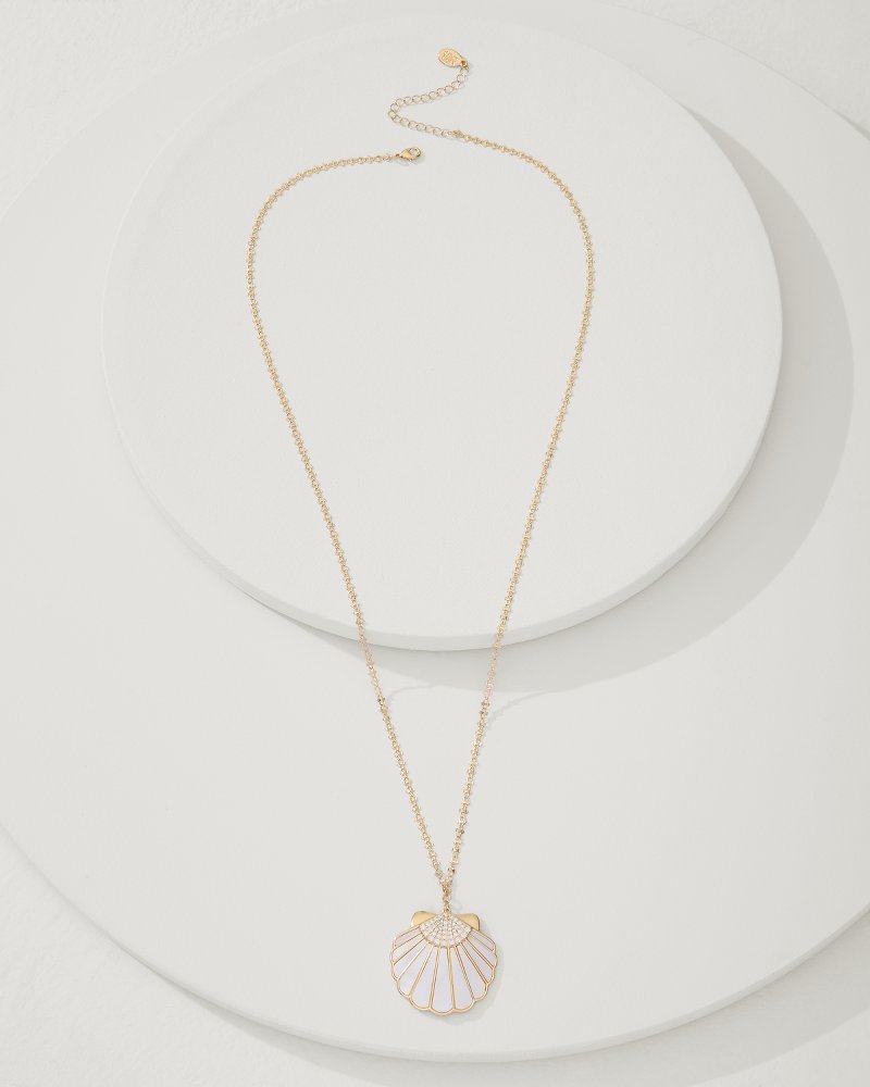 Moments in Paradise Mother of Pearl and Shell Pendant Necklace Gold | Tommy Bahama Popular - Moments in Paradise Mother of Pearl and Shell Pendant Necklace