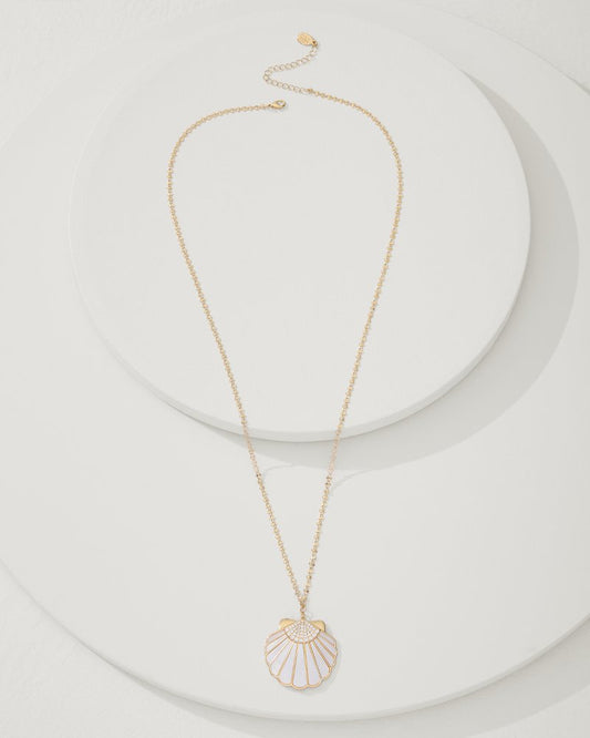 Moments in Paradise Mother of Pearl and Shell Pendant Necklace Gold | Tommy Bahama Popular - Moments in Paradise Mother of Pearl and Shell Pendant Necklace