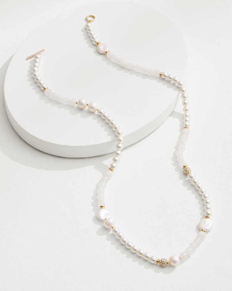Moments in Paradise Quartz and Pearl Necklace Gold | Tommy Bahama Smart Buy - Moments in Paradise Quartz and Pearl Necklace