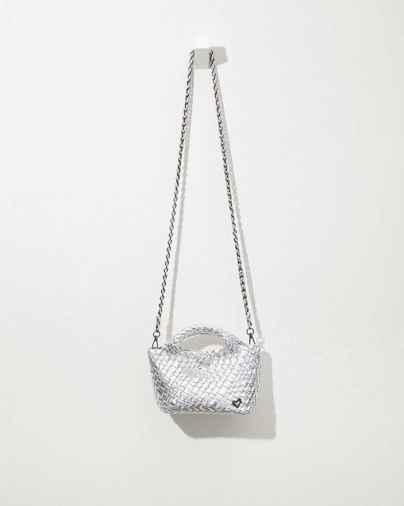 Tiny Mini Woven Crossbody Tote Silver | Tommy Bahama Signature - Tiny Mini Woven Crossbody Tote