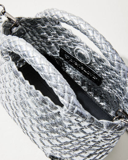 Tiny Mini Woven Crossbody Tote Silver | Tommy Bahama Signature - Tiny Mini Woven Crossbody Tote