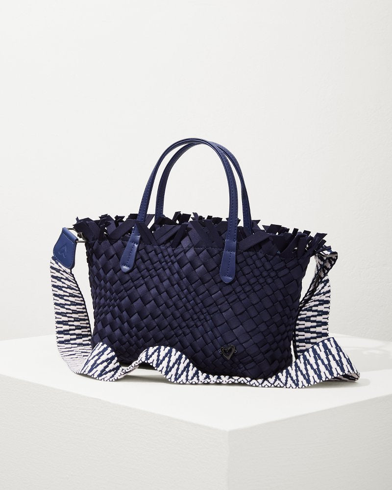 Taunton Fringe Top Small Tote & Wristlet Navy | Tommy Bahama Top Pick - Taunton Fringe Top Small Tote & Wristlet