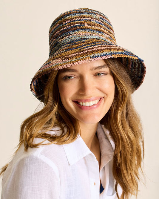 Iris Raffia Bucket Hat Mixed Brown | Tommy Bahama Sale - Iris Raffia Bucket Hat