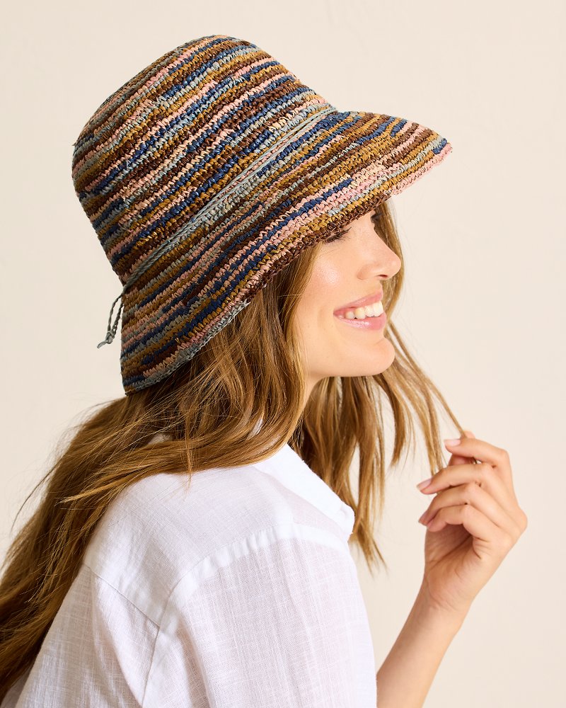 Iris Raffia Bucket Hat Mixed Brown | Tommy Bahama Sale - Iris Raffia Bucket Hat