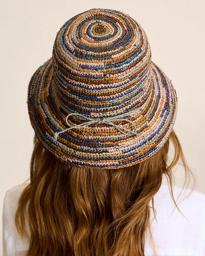 Iris Raffia Bucket Hat Mixed Brown | Tommy Bahama Sale - Iris Raffia Bucket Hat