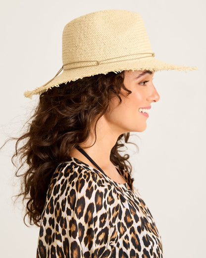 Packable Fringed Continental Hat Natural/Natural | Tommy Bahama Sale - Packable Fringed Continental Hat