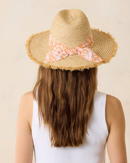 Seaside Continental Raffia Hat Natural/Coral | Tommy Bahama Best Price - Seaside Continental Raffia Hat
