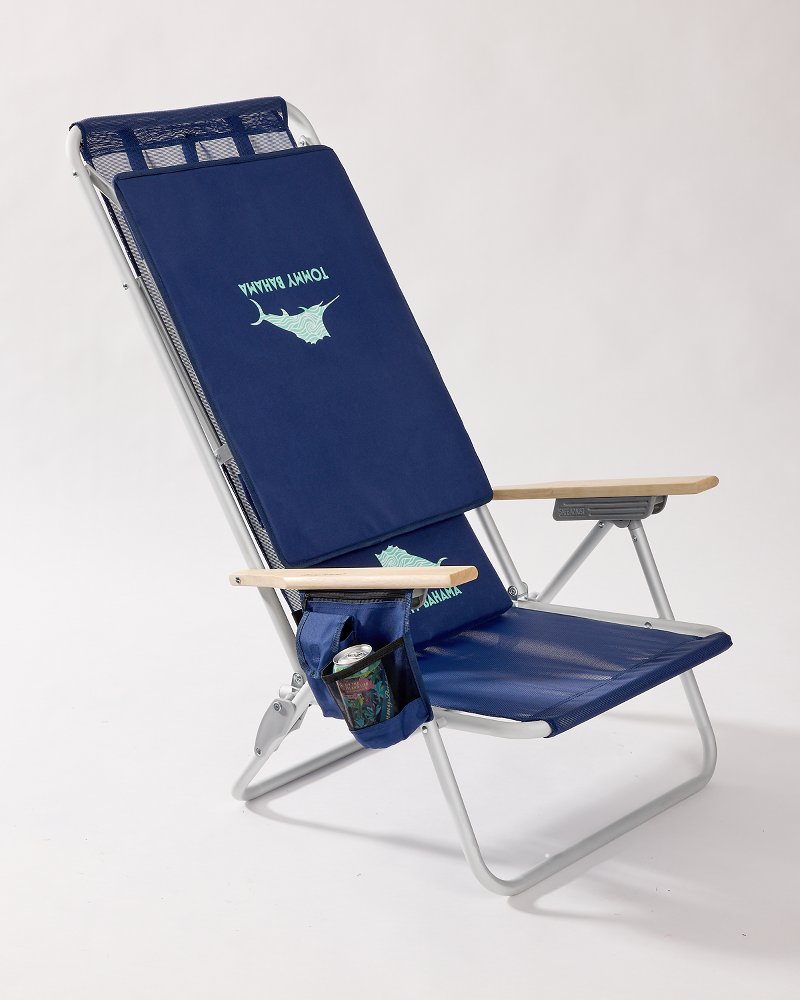 Tommy Bahama Mesh Beach Chair With Shade Navy | Tommy Bahama Smart Buy - Tommy Bahama Mesh Beach Chair With Shade