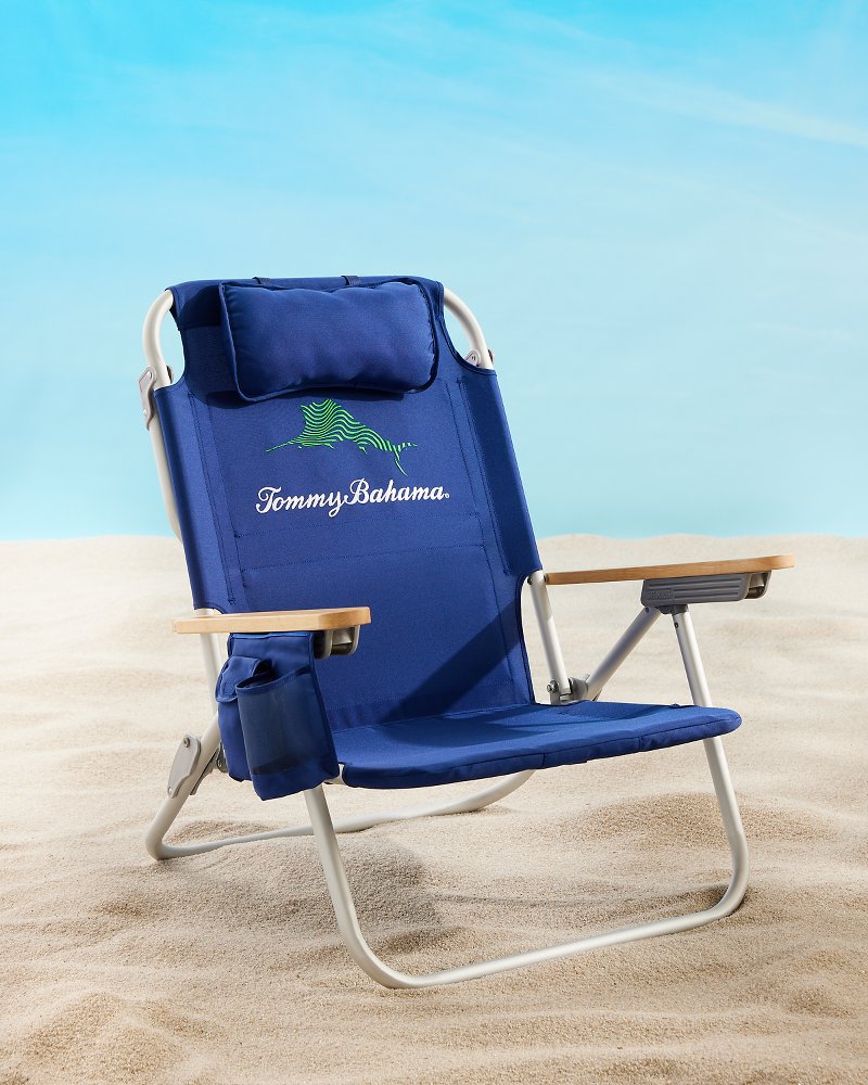 Tommy Bahama Wavy Marlin Deluxe Backpack Beach Chair Navy | Tommy Bahama Essential - Tommy Bahama Wavy Marlin Deluxe Backpack Beach Chair