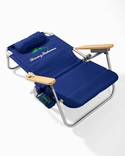 Tommy Bahama Wavy Marlin Deluxe Backpack Beach Chair Navy | Tommy Bahama Essential - Tommy Bahama Wavy Marlin Deluxe Backpack Beach Chair