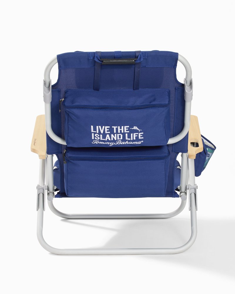 Tommy Bahama Wavy Marlin Deluxe Backpack Beach Chair Navy | Tommy Bahama Essential - Tommy Bahama Wavy Marlin Deluxe Backpack Beach Chair
