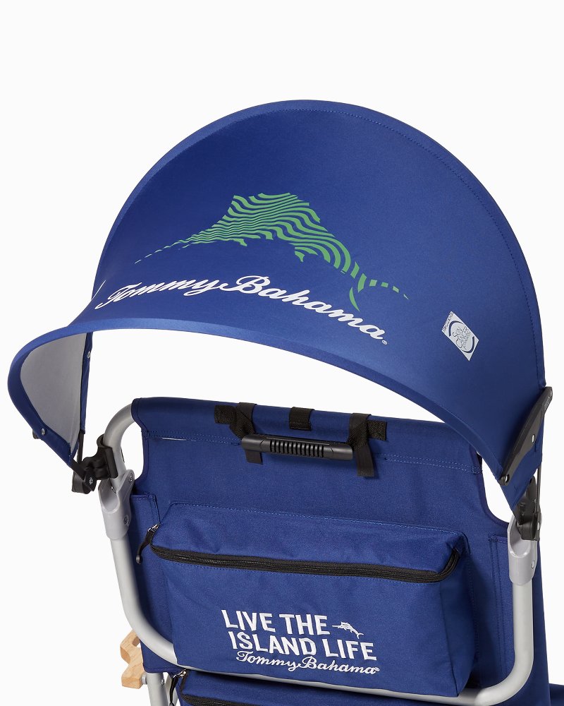 Wavy Marlin Beach Chair Canopy Navy | Tommy Bahama Everyday - Wavy Marlin Beach Chair Canopy