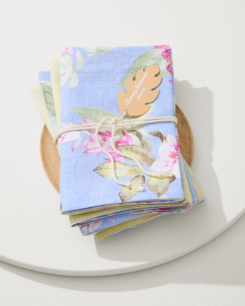 Ray Upcycled Reversible Linen Dinner Napkins - Set of 4 Ray | Tommy Bahama Hot Sale - Ray Upcycled Reversible Linen Dinner Napkins - Set of 4