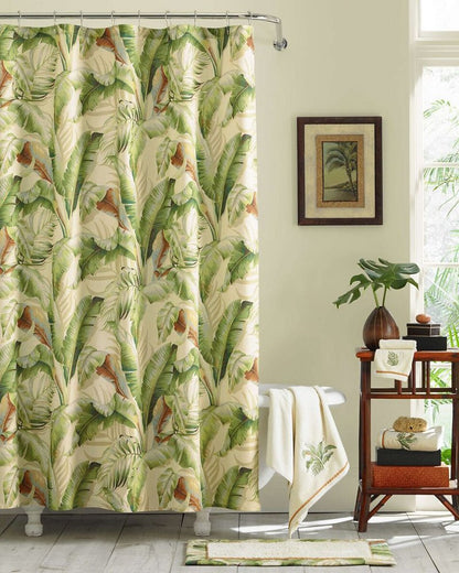 Palmiers Medium Green Shower Curtain Green | Tommy Bahama Deals - Palmiers Medium Green Shower Curtain