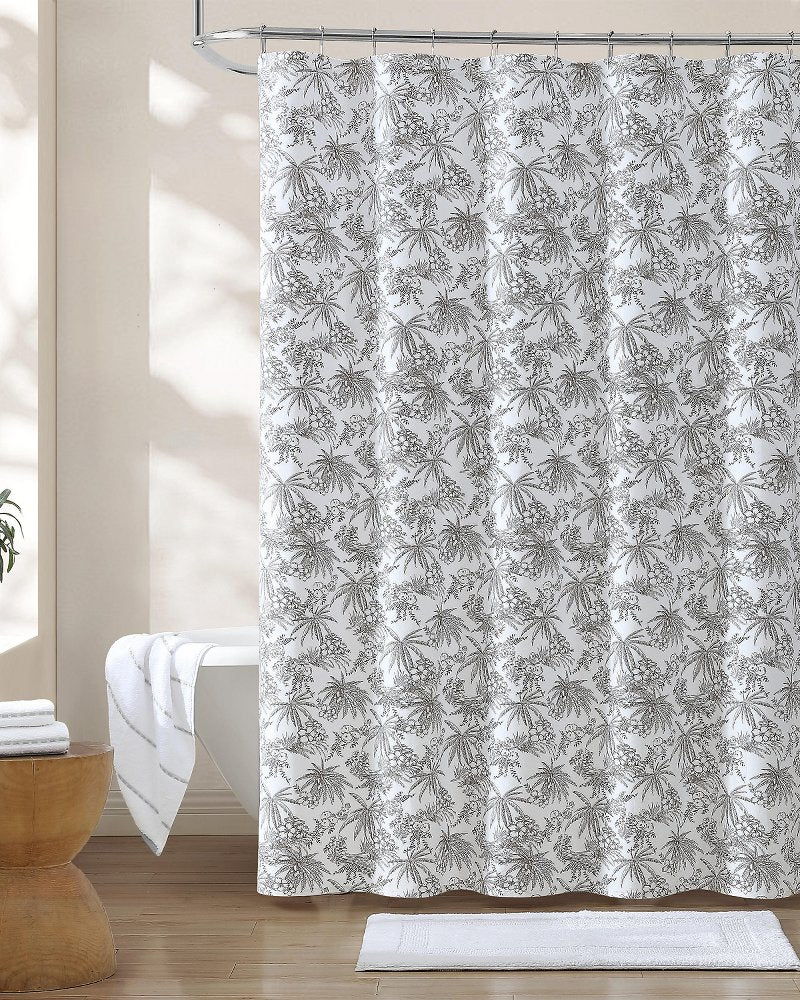 Pen and Ink Bahama Brown Palm Shower Curtain Brown | Tommy Bahama Trusted - Pen and Ink Bahama Brown Palm Shower Curtain