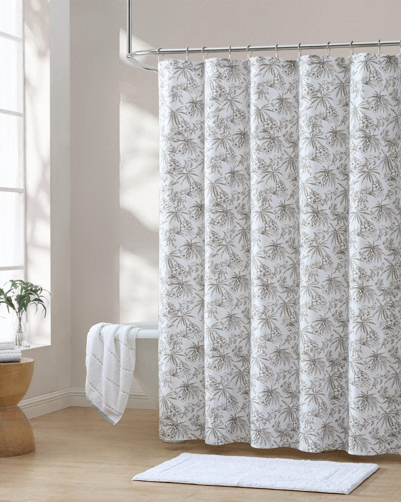 Pen and Ink Bahama Brown Palm Shower Curtain Brown | Tommy Bahama Trusted - Pen and Ink Bahama Brown Palm Shower Curtain