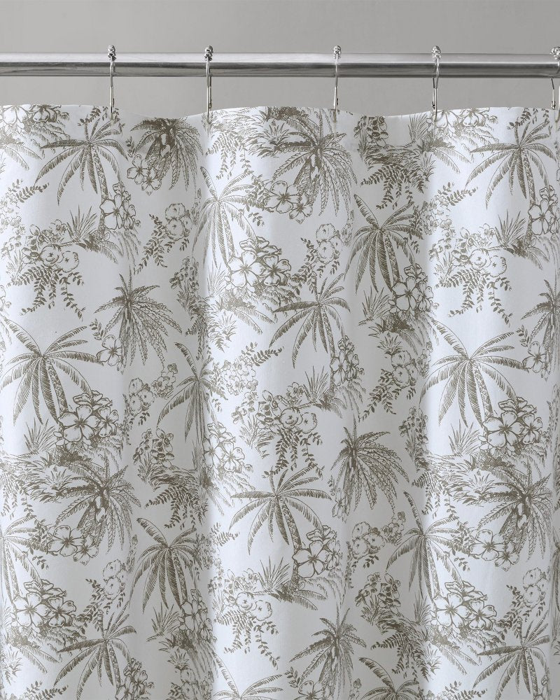 Pen and Ink Bahama Brown Palm Shower Curtain Brown | Tommy Bahama Trusted - Pen and Ink Bahama Brown Palm Shower Curtain