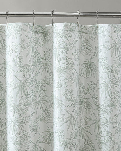 Pen and Ink Spring Green Palm Shower Curtain Green | Tommy Bahama Best Seller - Pen and Ink Spring Green Palm Shower Curtain